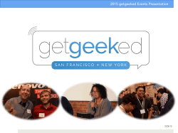 2015 getgeeked Events Presentation