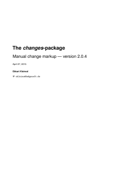 The changes-package - Manual change markup â version