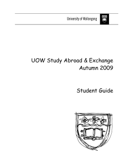 UOW Study Abroad & Exchange - Get Started
