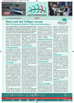 Programmzeitung der Leistungsschau 2015 - Gewerbe