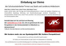 Einladung zur Demo - GEW Kreisverband Hildesheim