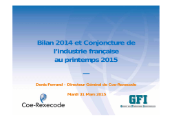 Conjoncture de l`industrie franÃ§aise au Printemps 2015