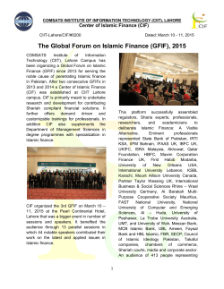The Global Forum on Islamic Finance (GFIF), 2015