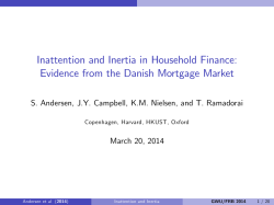 Inattention and Inertia in Household Finance: Evidence