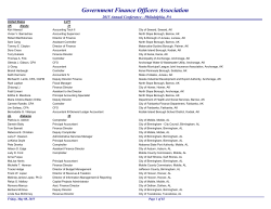Lists - Committee Members - Government Finance Officers Association