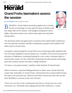 Grand Forks lawmakers assess the session