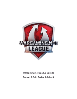 Wargaming.net League Europe Season 6 Gold Series Rulebook