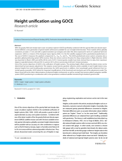 Height uni cation using GOCE Research article