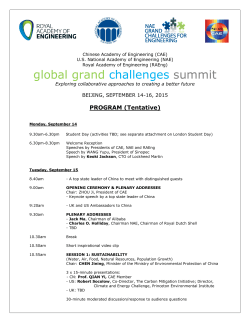 Program - Global Grand Challenges Summit2015