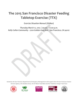 2015 SF Disaster Feeding Exercise