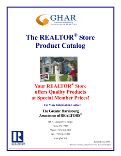 Store Catalog June.15 - Greater Harrisburg Association of REALTORS