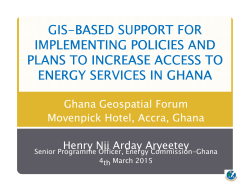 GIS-BASED SUPPORT FOR BASED SUPPORT FOR IMPLEMENTING POLICIES AND