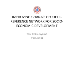 IMPROVING GHANA`S GEODETIC REFERENCE NETWORK FOR SOCIO