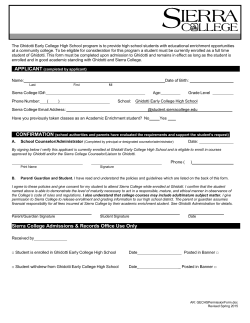 Academic Permission Form - Ghidotti Early College High School