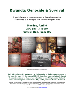 Rwanda: Genocide & Survival - Global, International & Area Studies