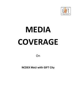 Media Coverage NCDEX signs MoU with GIFT City 6