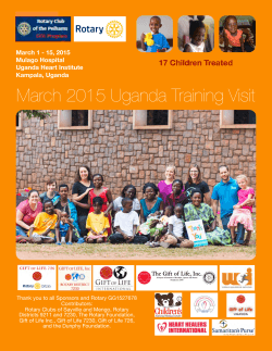 2015 Uganda Training Visit Report