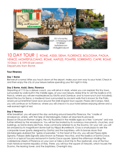 10 day tour | rome, assisi, siena, florence, bologna