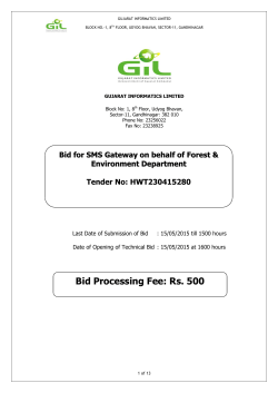Bid Processing Fee: Rs. 500 - Gujarat Informatics Limited