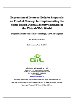 Expression of Interest (EoI) for Proposals on Proof of Concept for