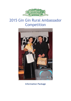 2015 Gin Gin Rural Ambassador Competition
