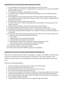 Guidelines for the Use of the Showgrounds for Events
