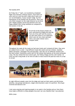 Millies experience in the Gambia
