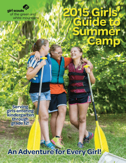 2015 Girls` Guide to Summer Camp - Girl Scouts of the Green and