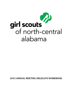 2015 delegate packet - Girl Scouts of North