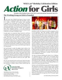 Action for Girls - The Working Group on Girls