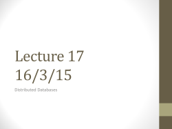 Lecture 17 16/3/15