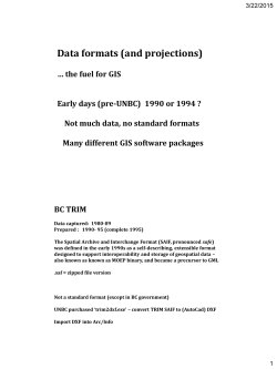 Data formats