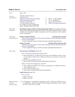 Philip M. Hurvitz Curriculum vitae