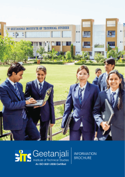 GITS E-Brochure - Geetanjali Institute of Technical Studies