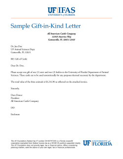 Sample Gift-in-Kind Letter