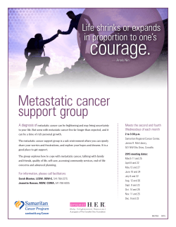 Metastatic cancer support group