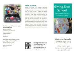 Summer Camp 2015 - Giving Tree School