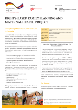 rights-based family planning and maternal health