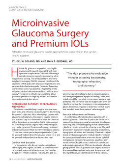 Microinvasive Glaucoma Surgery and Premium