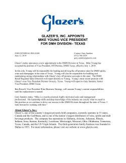 glazer`s, inc. appoints mike young vice president for dmh division