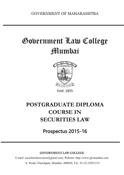 Prospectus - Government Law College