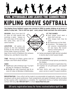 Kipling Grove Softball League