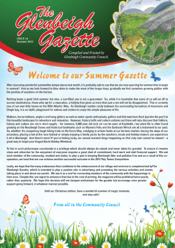 Welcome to our Summer Gazette