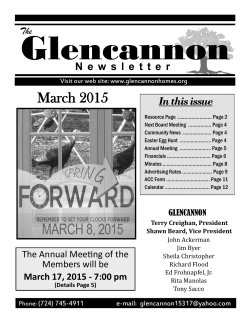 March 2015 - Glencannon Homes Association