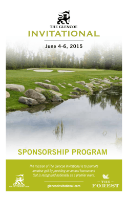 2015 Sponsorship Package - The Glencoe Invitational
