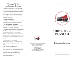 AMBASSADOR PROGRAM - Glendora Chamber of Commerce