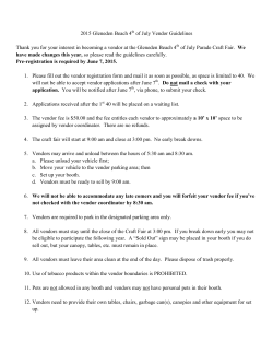 2015 Gleneden Beach 4 of July Vendor Guidelines Thank you for