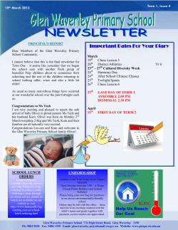 Issue 4 March 19 2015 - Glen Waverley Primary School