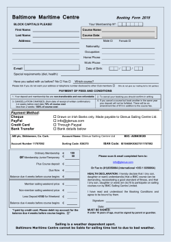 Booking Form 2003