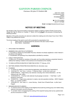 agenda - Glinton Parish Council
